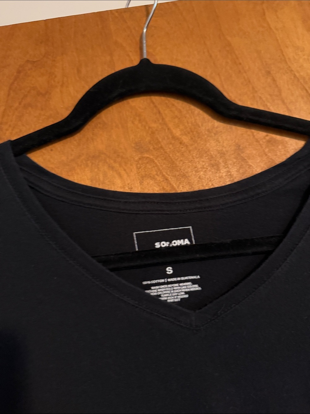 Sonoma Black V-Neck Long Sleeve Tee - Picture 2 of 3